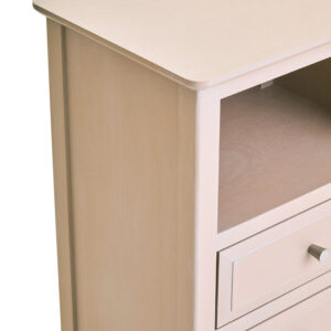 Heritage Two Drawer Taupe Wood Side Table