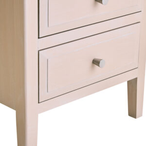 Heritage Two Drawer Taupe Wood Side Table
