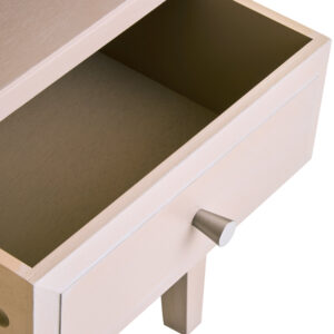 Heritage Two Drawer Taupe Wood Side Table