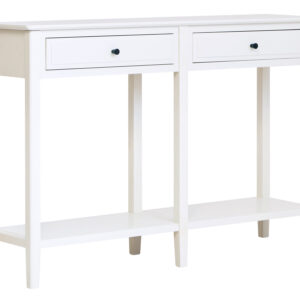 Heritage Two Drawer White Wood Console Table