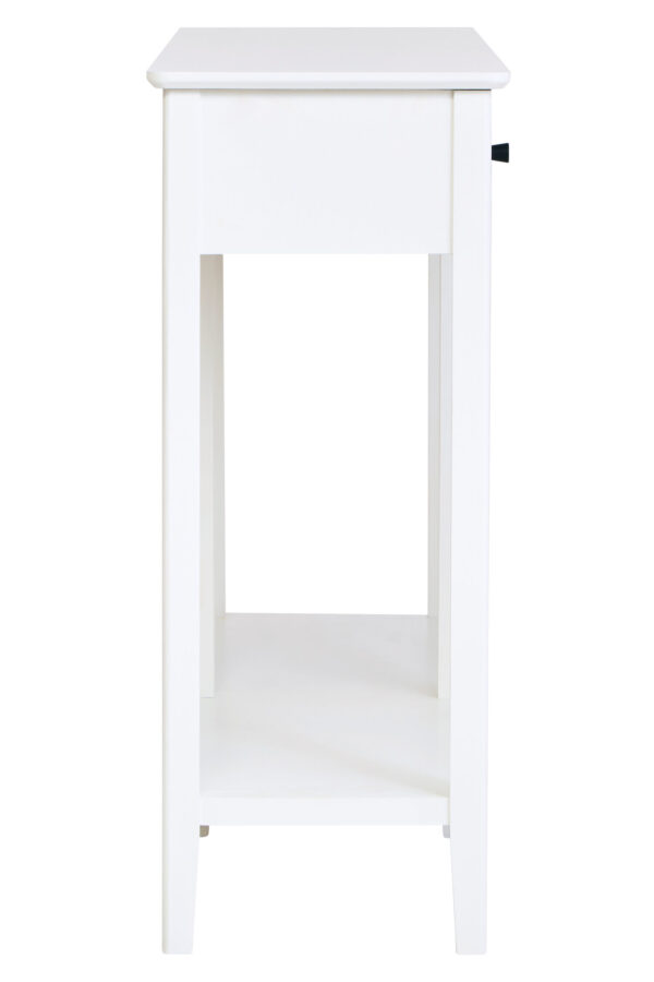 Heritage Two Drawer White Wood Console Table