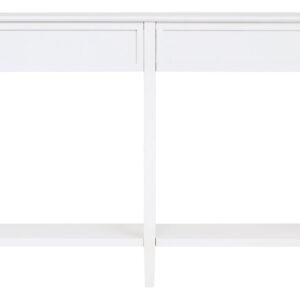 Heritage Two Drawer White Wood Console Table