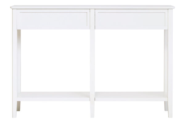 Heritage Two Drawer White Wood Console Table