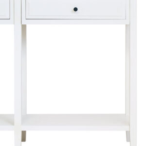 Heritage Two Drawer White Wood Console Table