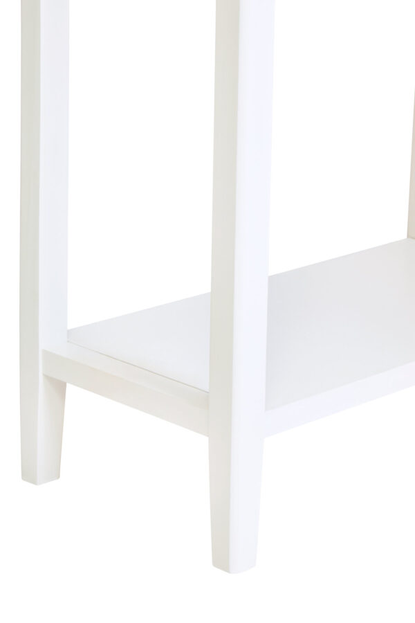 Heritage Two Drawer White Wood Console Table