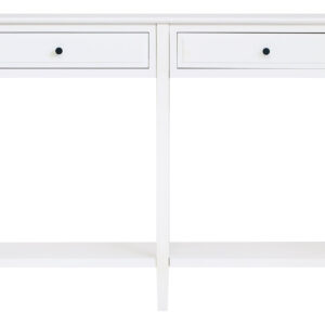 Heritage Two Drawer White Wood Console Table