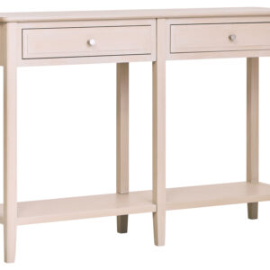 Heritage Two Drawer Taupe Finish Wood Console Table