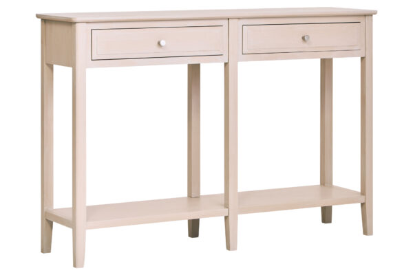 Heritage Two Drawer Taupe Finish Wood Console Table