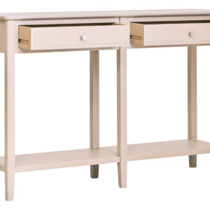 Heritage Two Drawer Taupe Finish Wood Console Table