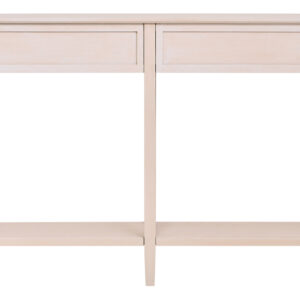 Heritage Two Drawer Taupe Finish Wood Console Table