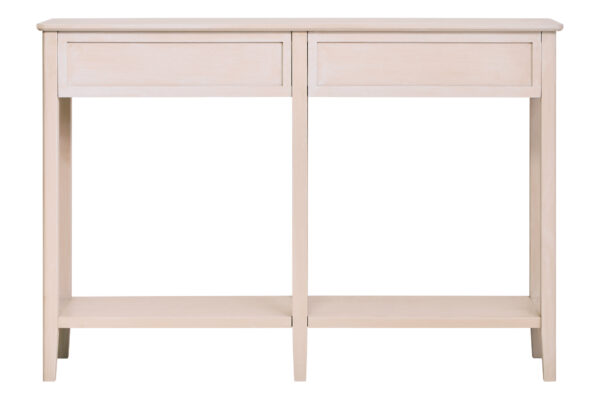 Heritage Two Drawer Taupe Finish Wood Console Table