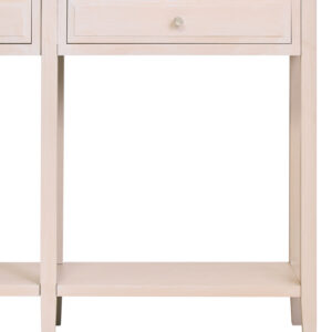 Heritage Two Drawer Taupe Finish Wood Console Table