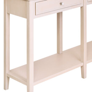 Heritage Two Drawer Taupe Finish Wood Console Table