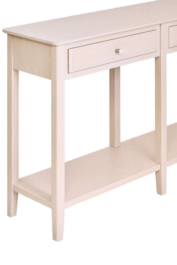 Heritage Two Drawer Taupe Finish Wood Console Table