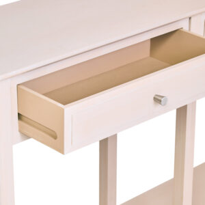Heritage Two Drawer Taupe Finish Wood Console Table