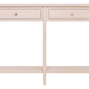 Heritage Two Drawer Taupe Finish Wood Console Table