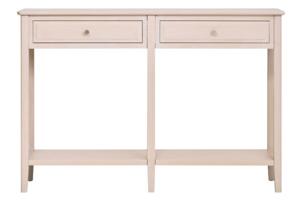 Heritage Two Drawer Taupe Finish Wood Console Table