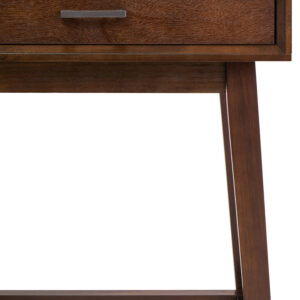 Heritage One Drawer Walnut Wood Finish Side Table