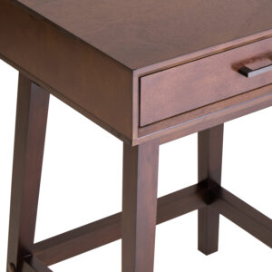 Heritage One Drawer Walnut Wood Finish Side Table