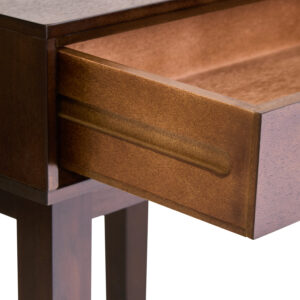 Heritage One Drawer Walnut Wood Finish Side Table