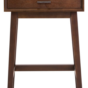 Heritage One Drawer Walnut Wood Finish Side Table