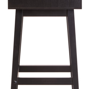 Heritage One Drawer Black Wood Finish Side Table