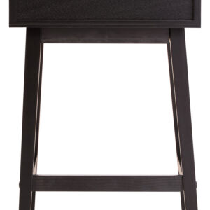 Heritage One Drawer Black Wood Finish Side Table