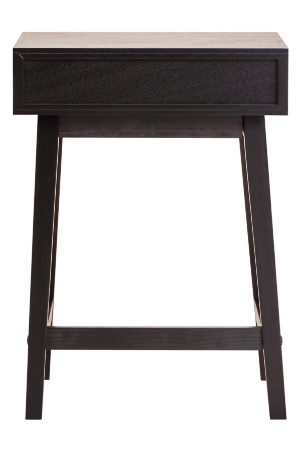 Heritage One Drawer Black Wood Finish Side Table