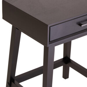 Heritage One Drawer Black Wood Finish Side Table