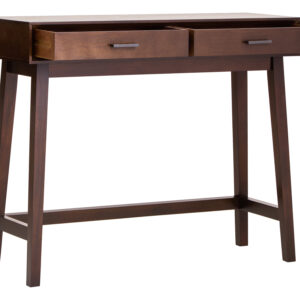 Heritage Two Drawer Walnut Finish Wood Console Table