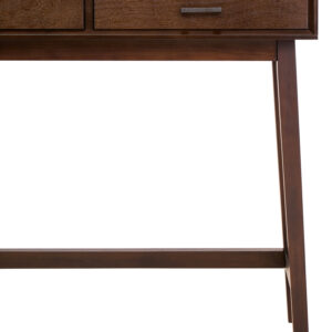 Heritage Two Drawer Walnut Finish Wood Console Table
