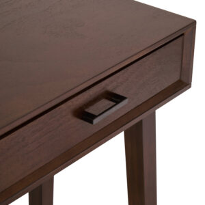 Heritage Two Drawer Walnut Finish Wood Console Table