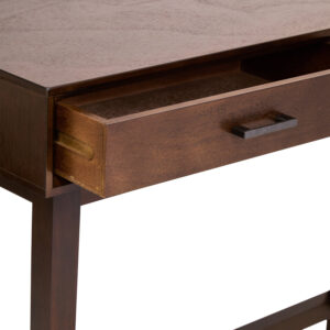 Heritage Two Drawer Walnut Finish Wood Console Table