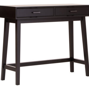 Heritage Two Drawer Black Wood Finish Console Table