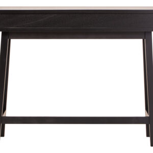 Heritage Two Drawer Black Wood Finish Console Table