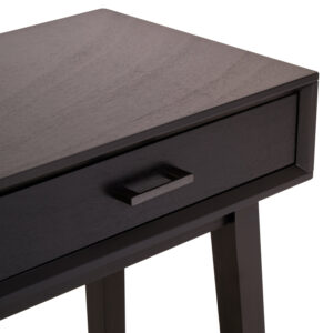Heritage Two Drawer Black Wood Finish Console Table