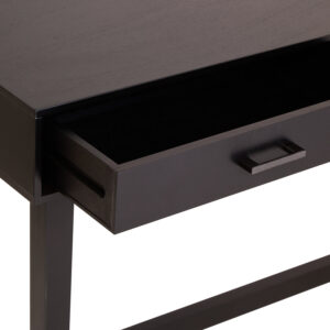 Heritage Two Drawer Black Wood Finish Console Table