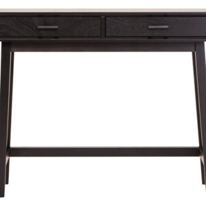 Heritage Two Drawer Black Wood Finish Console Table