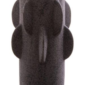 Sidra Small Black Textured Vase