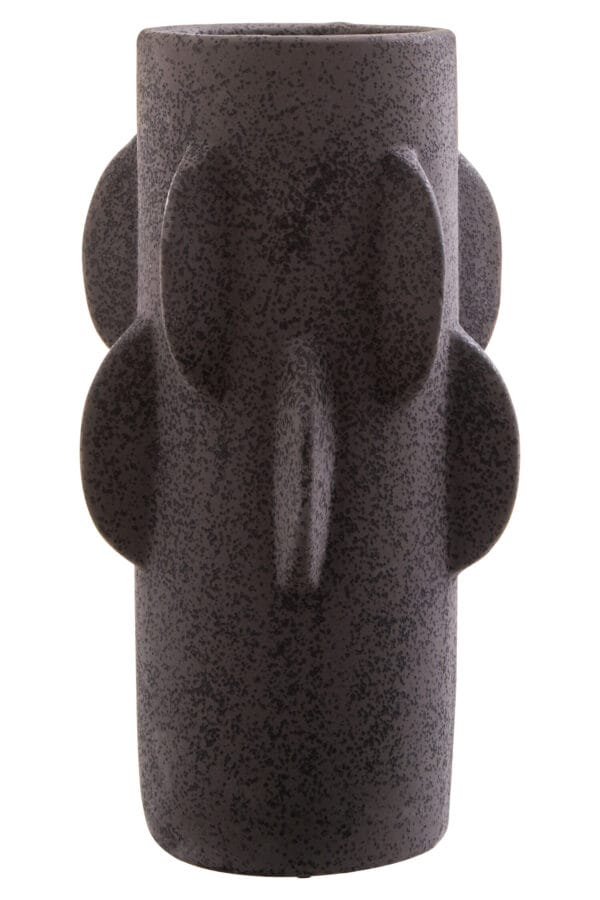 Sidra Small Black Textured Vase