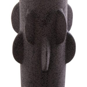 Sidra Small Black Textured Vase
