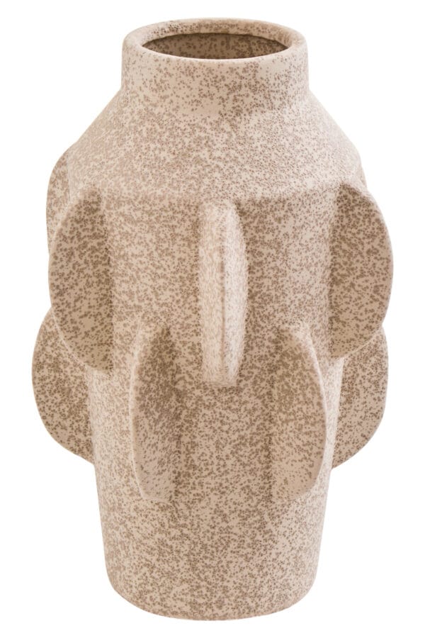 Sidra Large Cream Textured Vase