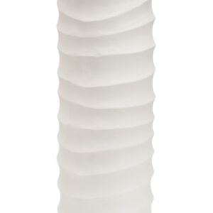 Mira Large Ivory Finish Rippled Vase