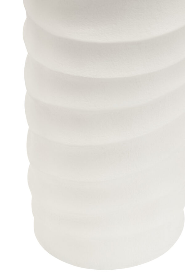Mira Large Ivory Finish Rippled Vase