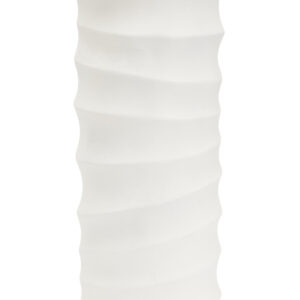 Mira Small Ivory Finish Rippled Vase