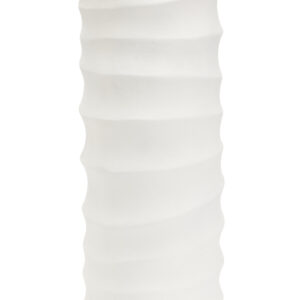 Mira Small Ivory Finish Rippled Vase