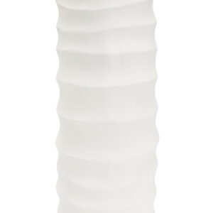 Mira Small Ivory Finish Rippled Vase
