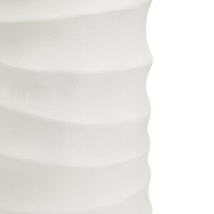 Mira Small Ivory Finish Rippled Vase