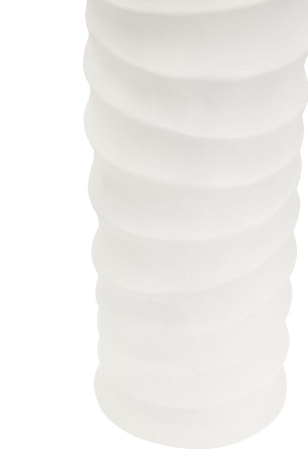 Mira Small Ivory Finish Rippled Vase