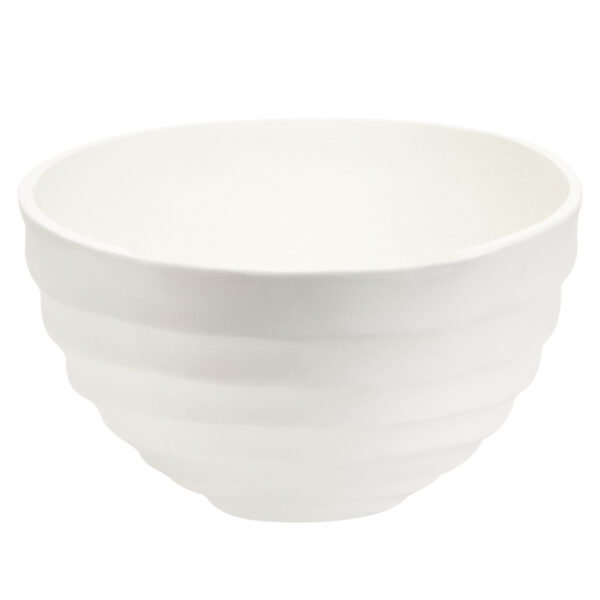 Mira Ivory Finish Rippled Bowl